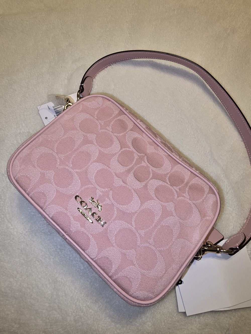 Coach Light Pink Signature Crossbody Bag
